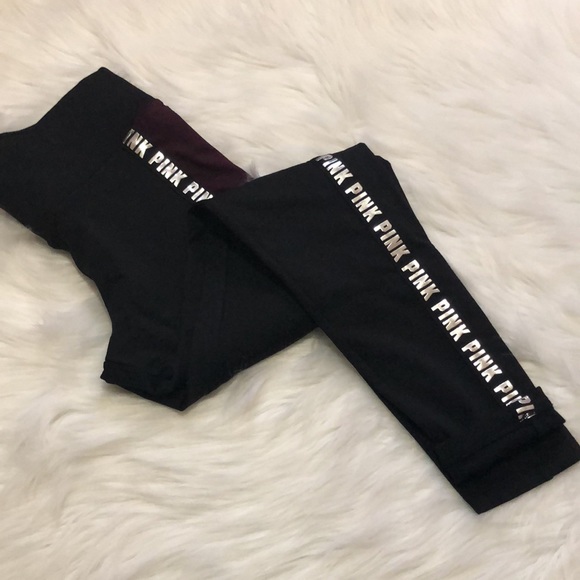 NIP. FLEECE LINED SHINE LEGGINGS MEDIUM - Picture 3 of 7